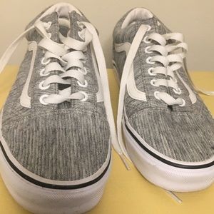Vans Gray Corduroy Lace Up Sneakers